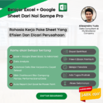 (Silver Package) Excel + Google Sheet + Looker Dari Nol ! Belajar Dari Dasar Sampe Jadi Specialist
